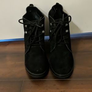 Kelsi Dagger Black Heeled Booties